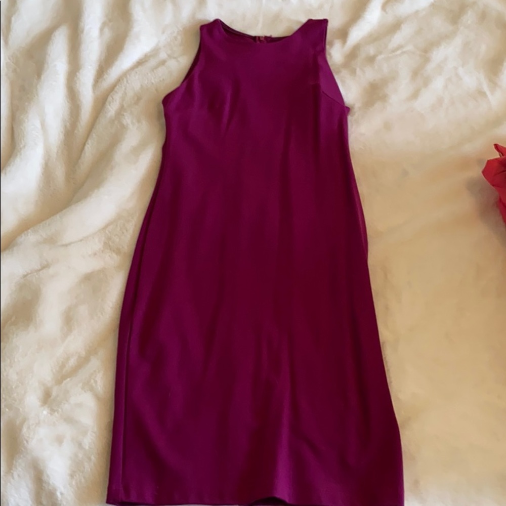 Bodycon midi wine color dress